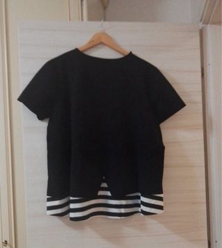 Camiseta Lux Luna Talla M/L Negra y Blanca