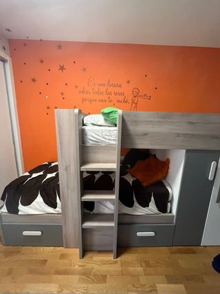 Litera madera y tela