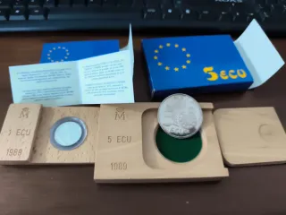 Lote 1 ECU y 5 ECU 1989