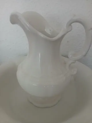 Palancanero de cerámica blanco