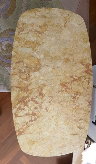 Tavolino basso marmo e ottone anni '50