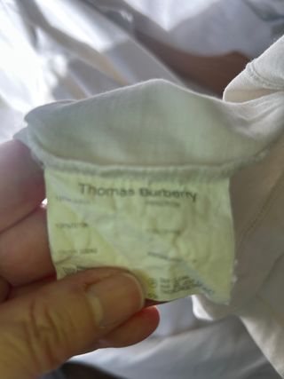 Camiseta Blanca Tomas Burberry Talla L