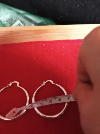 Aros gruesos Plata 925, 4 ctms de grandes