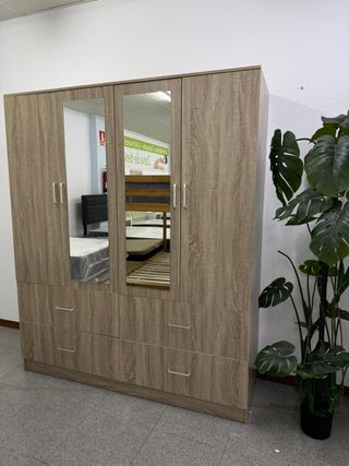Nuevo armario 4 puertas con espejo moderno