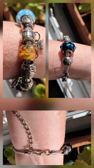 Pulsera tipo Pandora con Abalorios