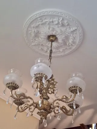 Lampara de techo clasica, con cadena