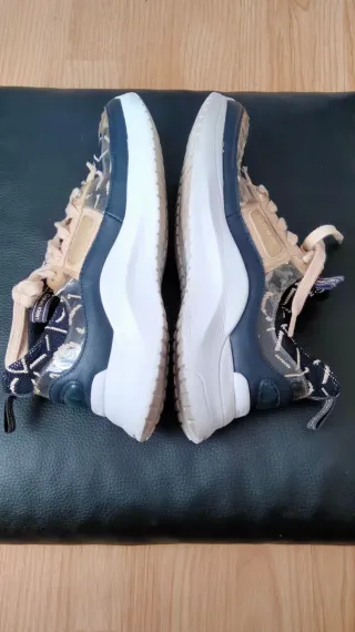 Zapatillas Calvin Klein Mujer Negro y Beige