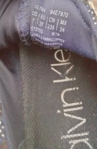 Zapatillas Calvin Klein Mujer Negro y Beige