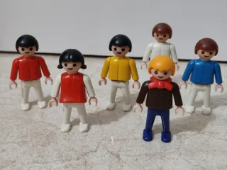 Playmobil niños, banco, carrito y porterias