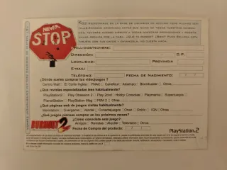 Burnout 2 PS2 + Tarjeta Postal