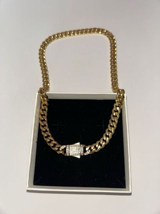 Cubanita (Cadena de acero con cierre de brillo)