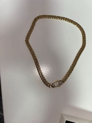 Cubanita (Cadena de acero con cierre de brillo)