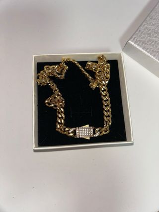 Cubanita (Cadena de acero con cierre de brillo)