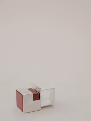 Anillo Plata Ley Brutalista Jaspe Rojo