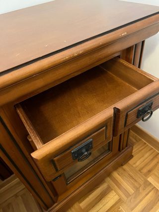 Conjunto Dormitorio Rústico: Cabeceros y Mesillas