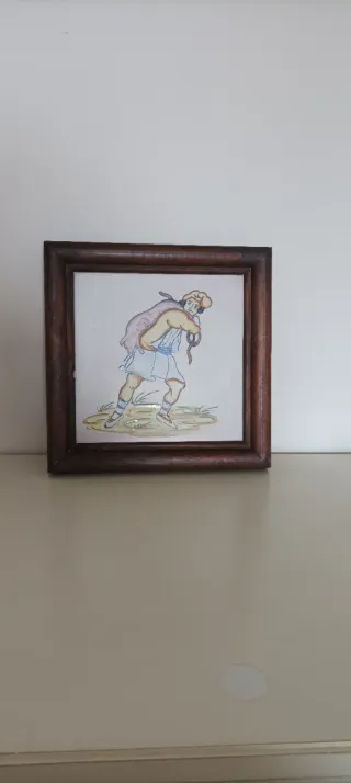 Azulejo Cerámica Manises Dibujo Antiguo