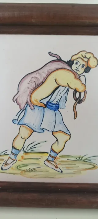 Azulejo Cerámica Manises Dibujo Antiguo