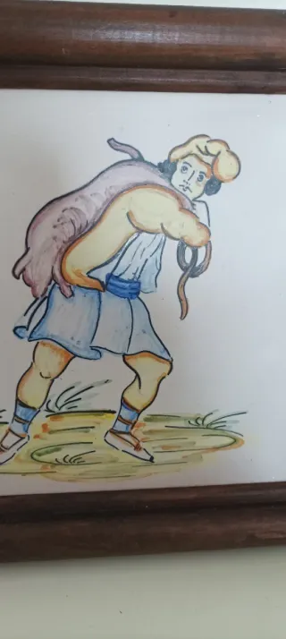 Azulejo Cerámica Manises Dibujo Antiguo