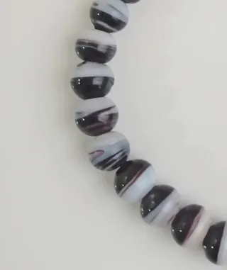Pulsera cruz ágatas estriadas