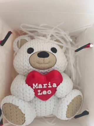 Oso de peluche impresión 3D con corazón