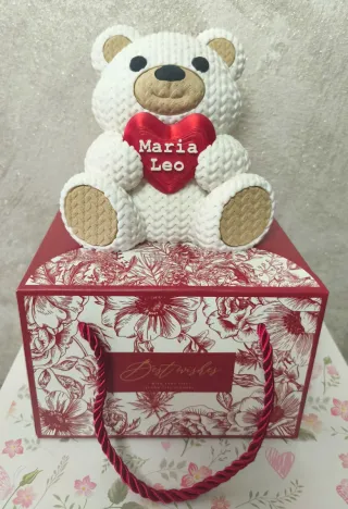 Oso de peluche impresión 3D con corazón