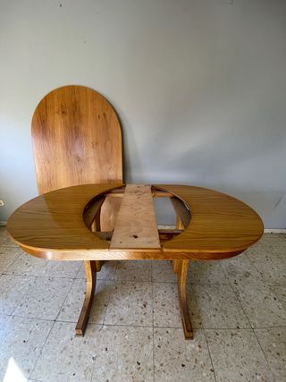 Mesa Comedor Redonda Extensible Madera Maciza