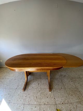 Mesa Comedor Redonda Extensible Madera Maciza