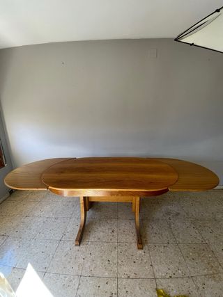 Mesa Comedor Redonda Extensible Madera Maciza