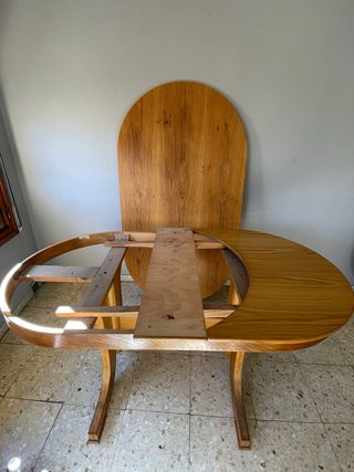 Mesa Comedor Redonda Extensible Madera Maciza