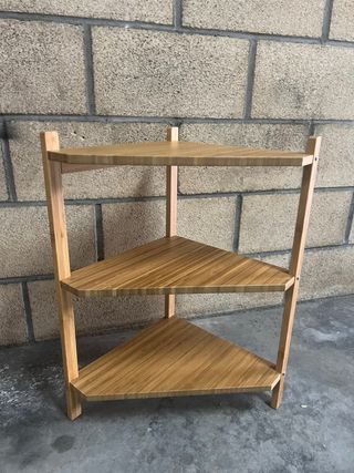 Scaffale Angolo Bagno Bambù Ikea