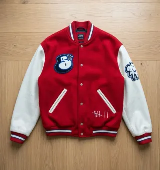 Chaqueta Bomber Zara Roja Talla M