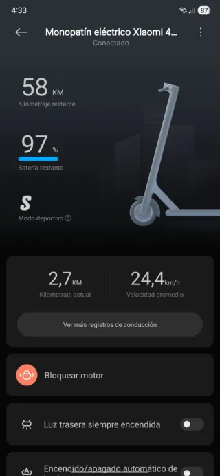 Patinete Xiaomi Electric Scooter 4 Pro (2da gene)