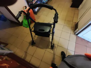 Andador 4 ruedas con cesta.