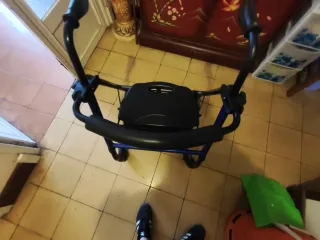 Andador 4 ruedas con cesta.
