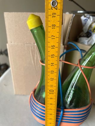 Set 2 Oliera Acetiera Vintage Bistrot Vetro