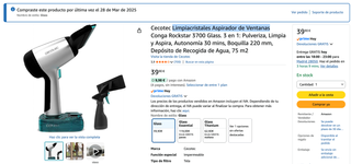 Aspirador limpiacristales Cecotec NUEVO sin abrir