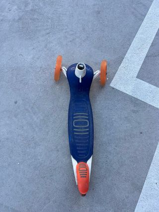 Patinete infantil 3 ruedas azul y naranja