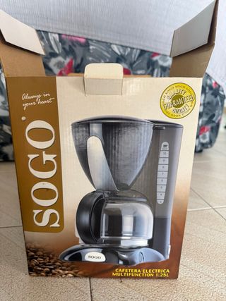 Cafetera Eléctrica SOGO 1.25L - Nueva