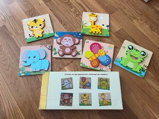 Pack puzles y juegos motricidad madera