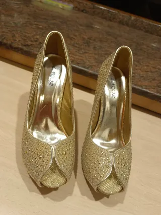 Zapatos de tacón ENCOR dorados talla 37