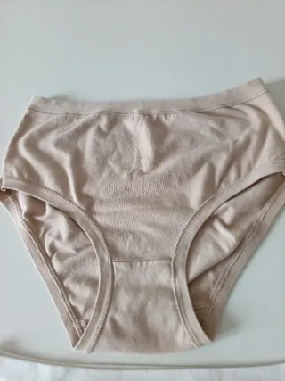 2 paia slip donna Tg 3 beige/bianco