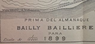 Plano Barcelona 1899 Bailly Bailliere