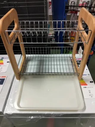 Scolapiatti legno e metallo