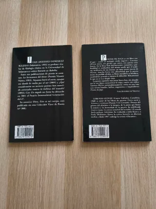 Libros de poesía Editorial Visor a 5€ la unidad