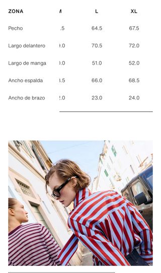 Blusa Zara Rayas Lazo Talla S