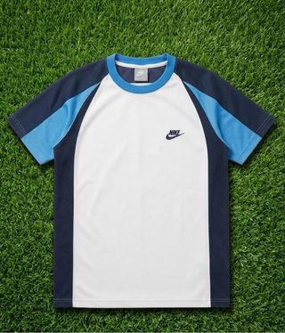 Camiseta Nike Raglan Azul y Blanca