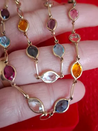 Collar Oro 14k Multicolor