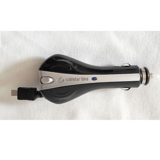 Cargador Coche Mechero Micro USB Cable Retráctil