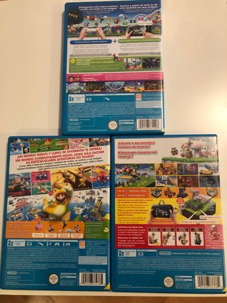 Juegos Wii U: Mario Bros U, Mario 3D, Captain toad