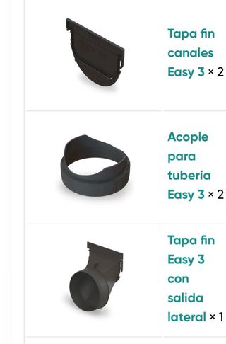 Canal de drenaje plástico y acero galvanizado